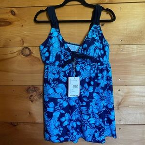 Women’s Plus Size 4x 24/26 Two Piece Swim Suit Dress with Bottoms